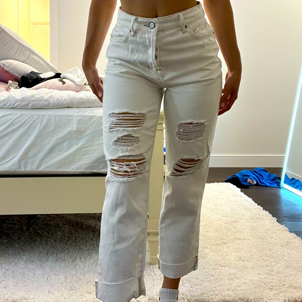 Pacsun White Ripped Jeans